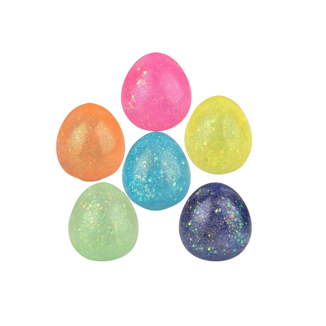 2.5” Squeezy Sugar Glitter Eggs