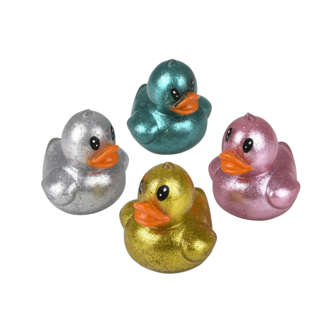 Sticky Squish Glitter Duck