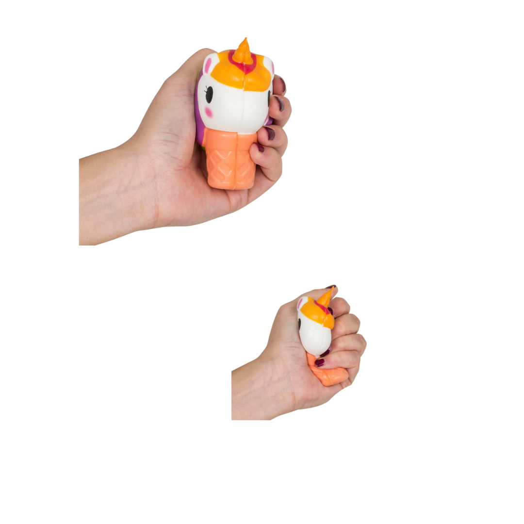 4" Squish Unicorn Ice Cream