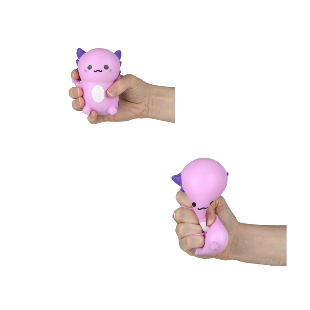 4” Squish and Stretch Axolotl