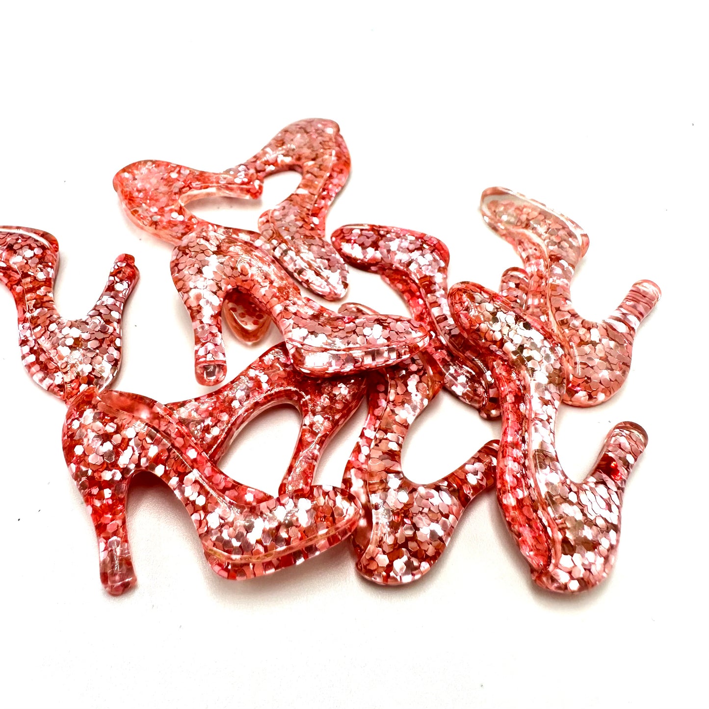 Glitter High Heel Shoe Charm