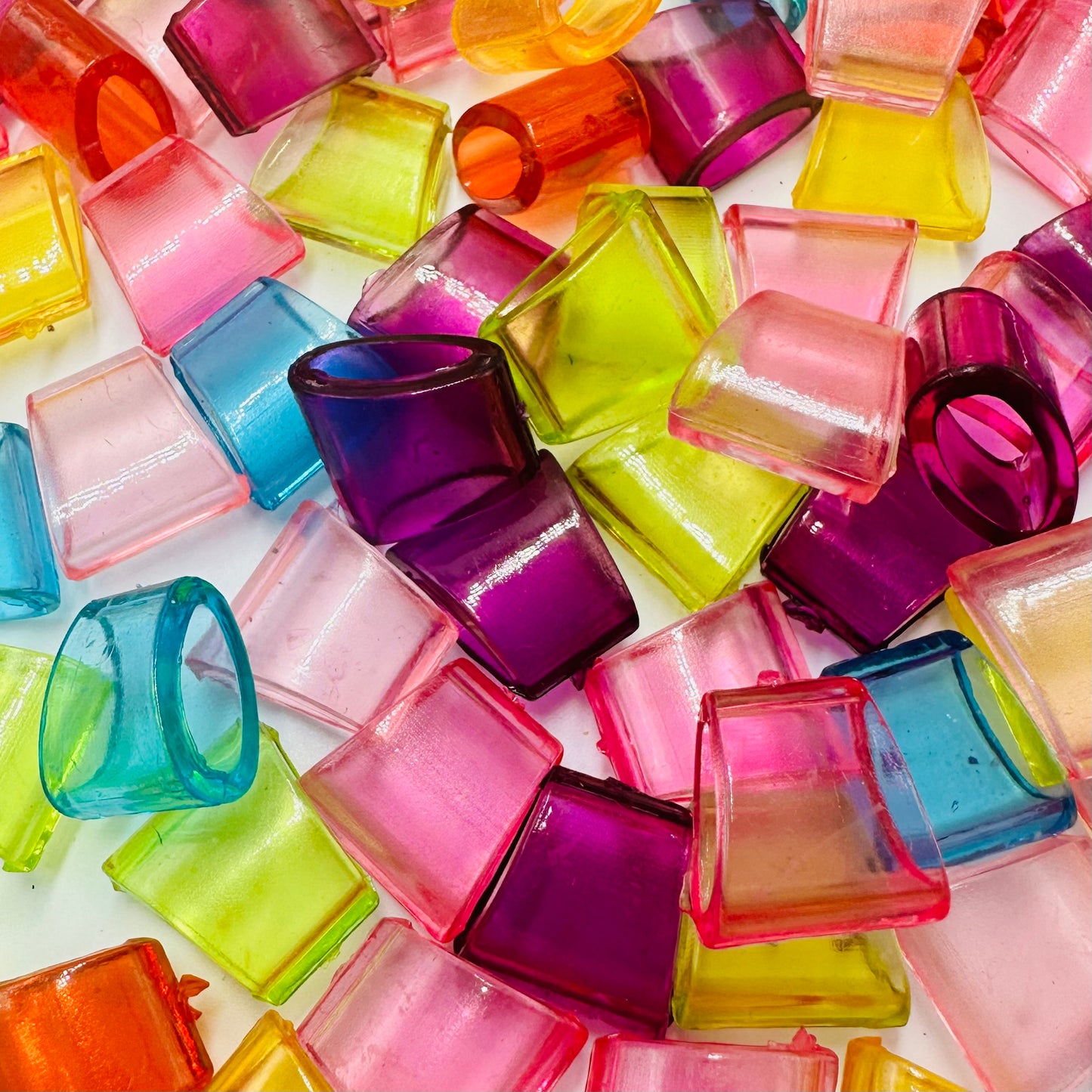Transparent Acrylic Trapezoid Beads