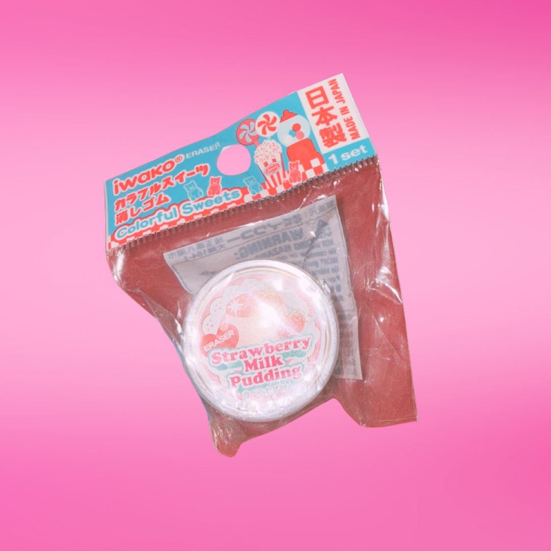 Iwako STRAWBERRY PUDDING ERASER - 1 ERASER