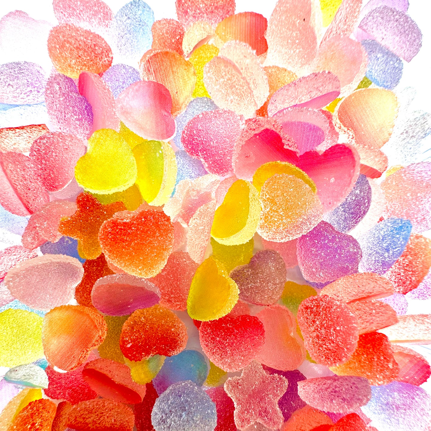 Candy Heart Resin Charms