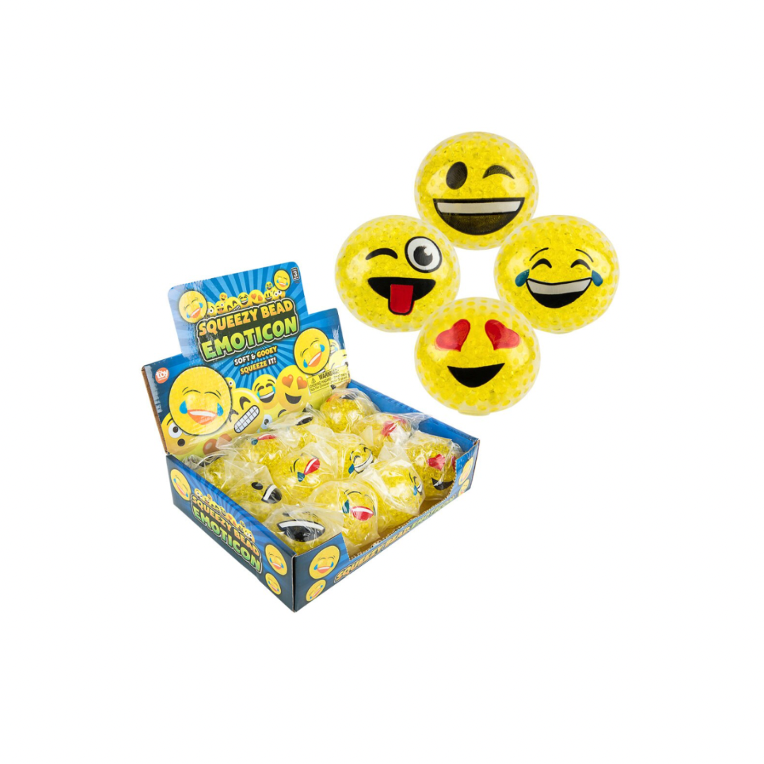 2.25” Squeezy Bead Emoticon Ball