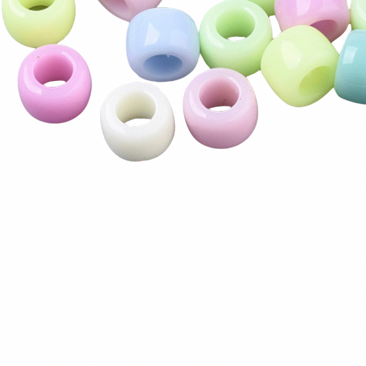 Opaque mixed color acrylic beads