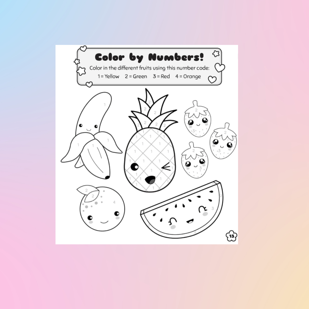 Kawaii Drawing, Coloring and Activity Book with Pencil Toppers Kit
