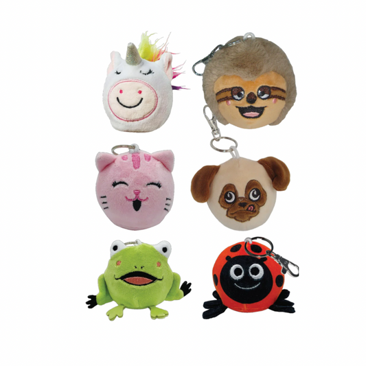 PBJ’s Cutie Creatures Plush Ball Keyrings