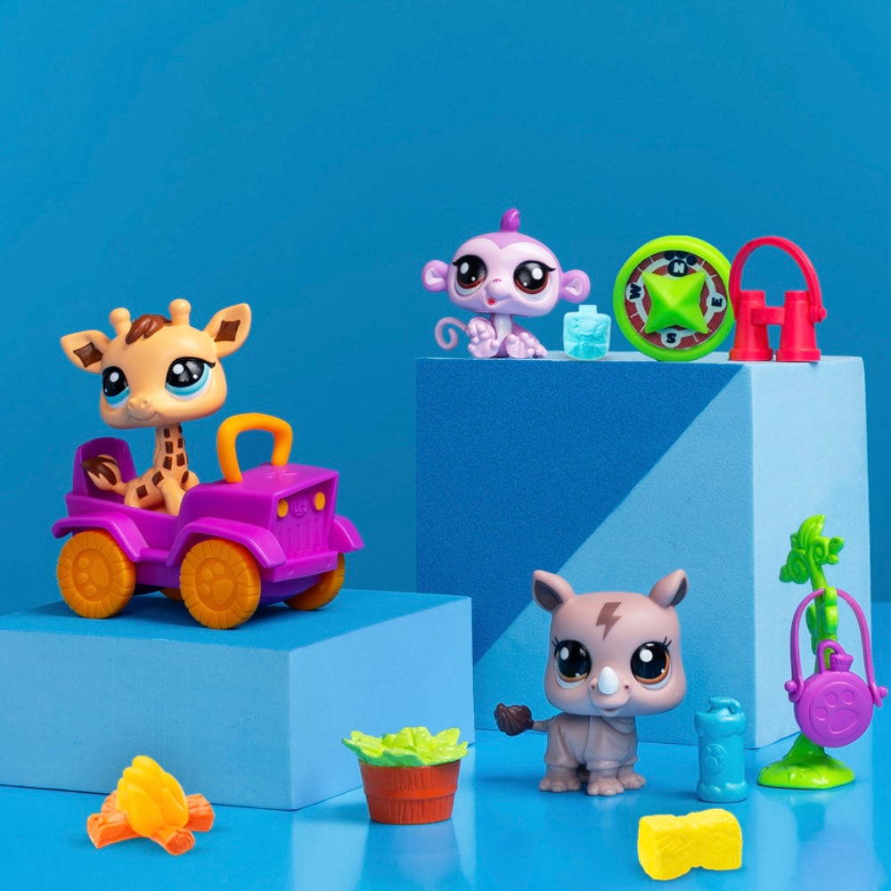 Littlest Pet Shop - Set del tema Fattoria - 5 animali e accessori - Licenza ufficiale - Coffret giocattolo animali carini - Miniature - Giocattolo per bambini 4 anni e + - BF00510