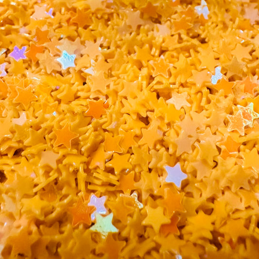 Yellow Star Glitter Sprinkles
