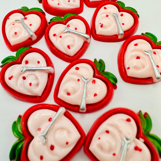 Strawberry and Spoon Charms