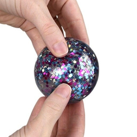 2.4" Sequin Glitter Squeezy Sugar Ball
