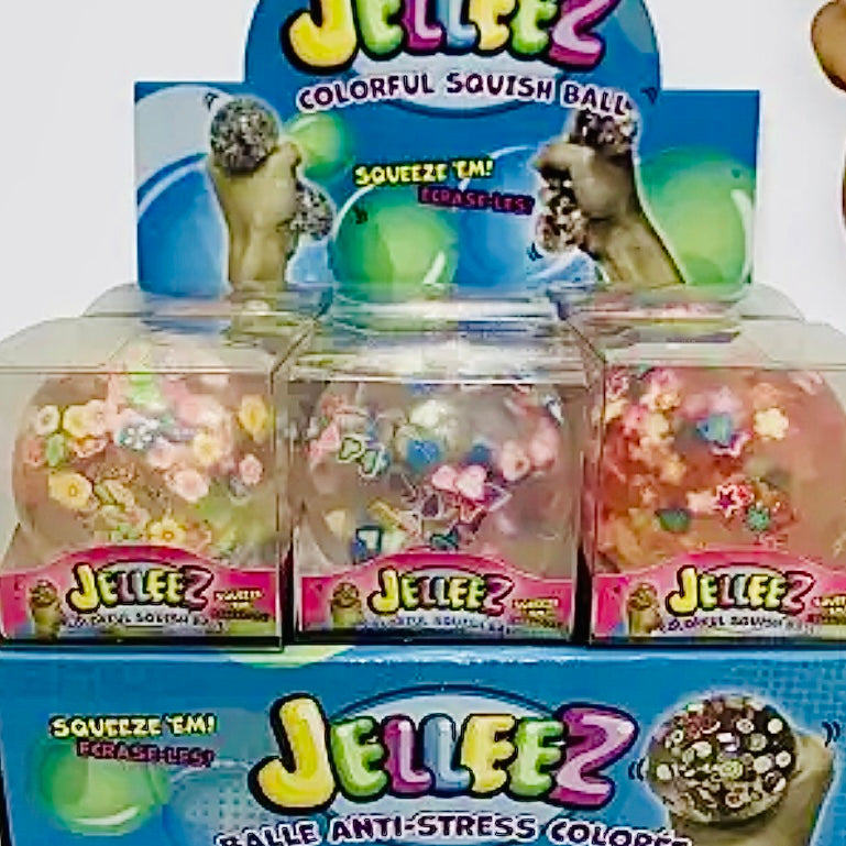 Jelleez Squish Ball - Assorted Hearts, Flowers and Stars