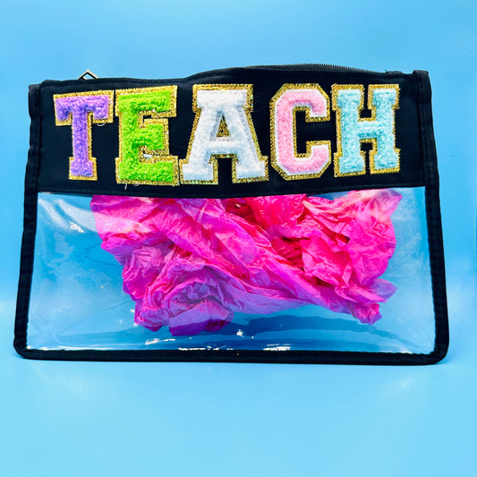 Varsity Letter Pouch-Teach