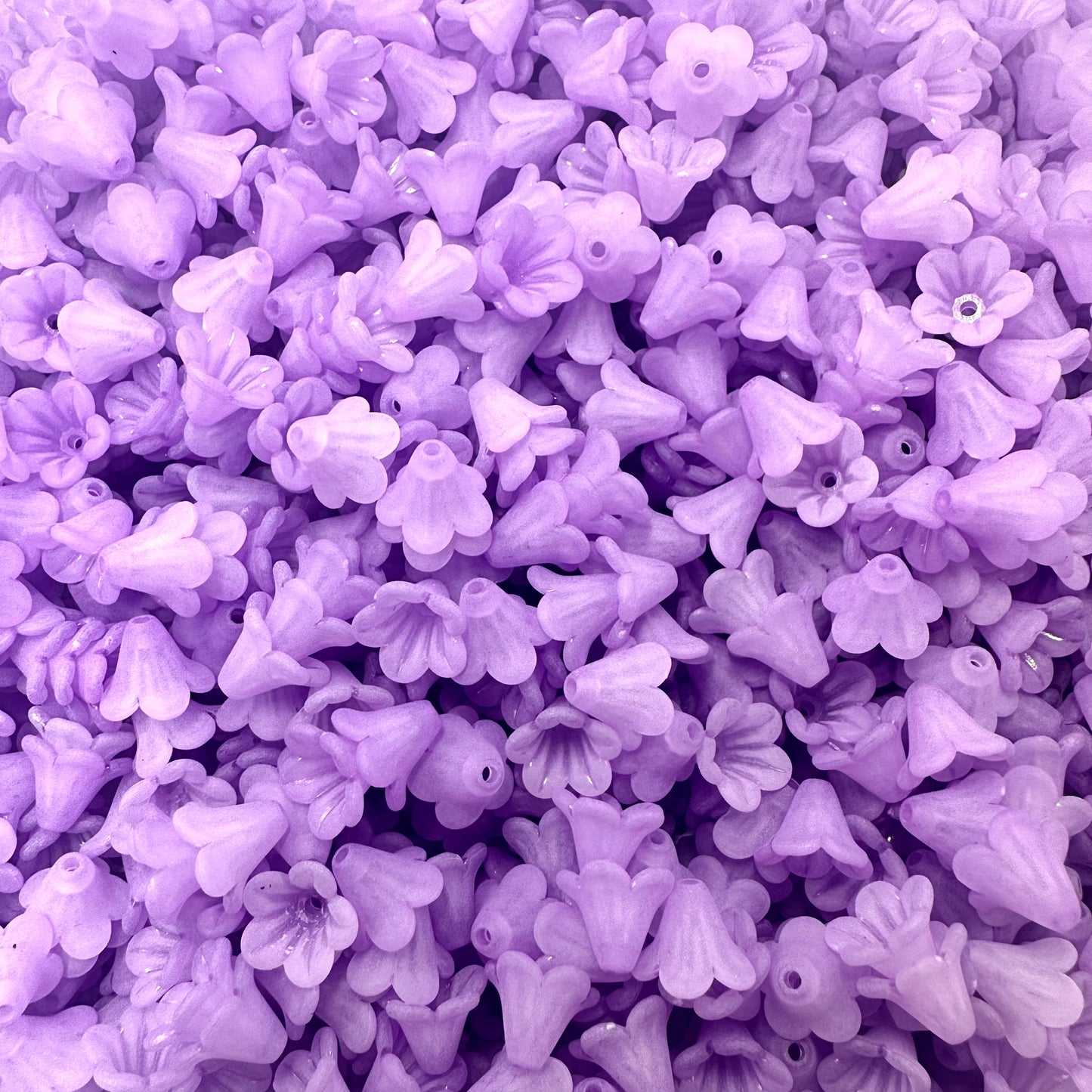 Frosted Acrylic Flower Charms (Pink, Purple, Green or White)