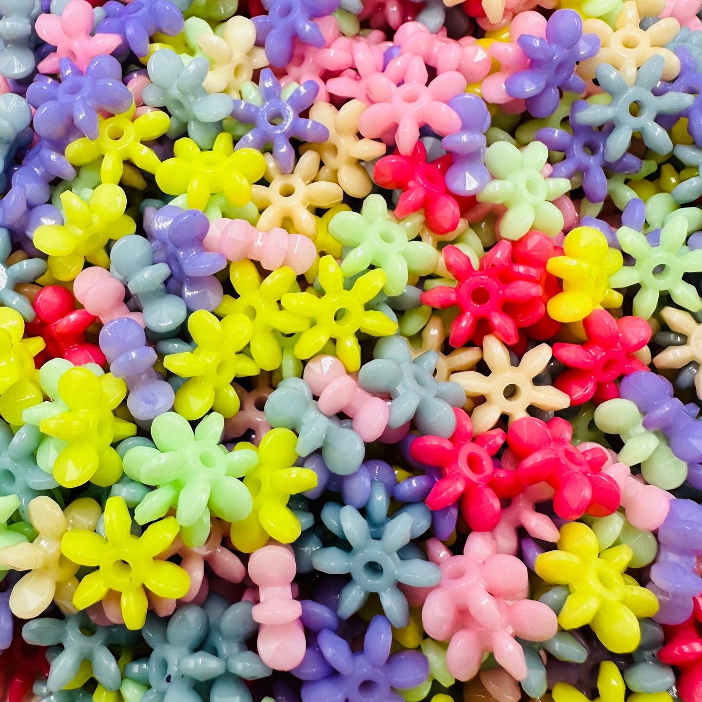 Acrylic Star Flake Paddle Beads