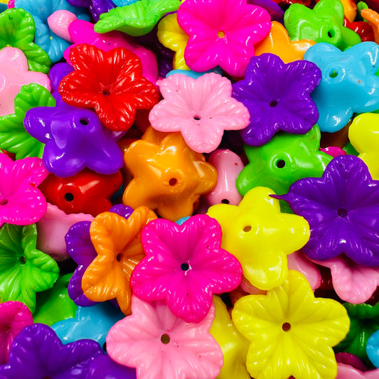 Acrylic Flower Bead Caps
