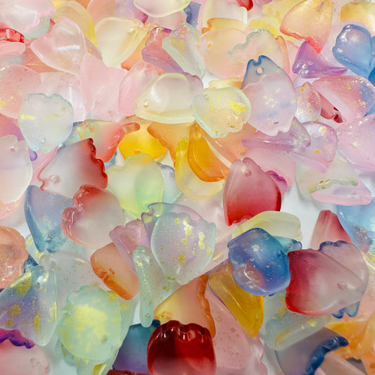 Glass Petal Charms