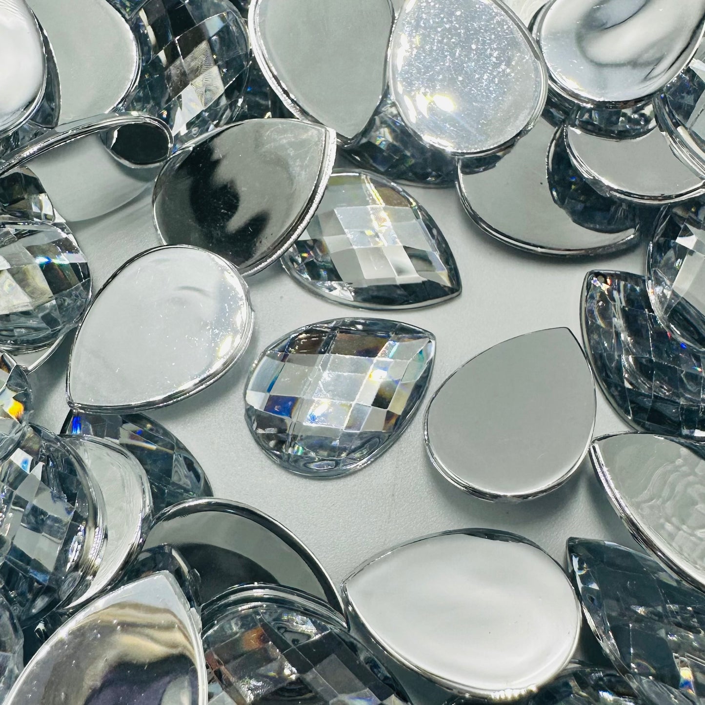 Teardrop Acrylic Crystal Gem Charms
