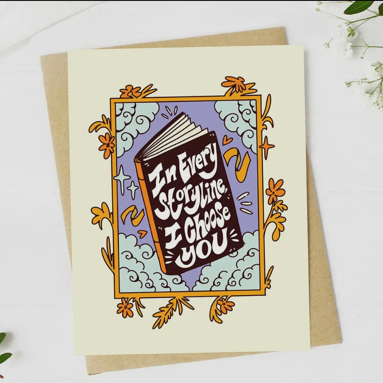 "in Every Storyline, I Choose You" Romantic Valentine's Card