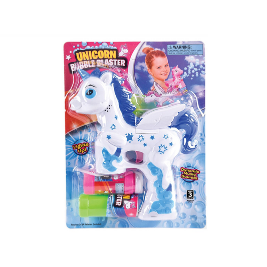 7" Light And Sound Unicorn Bubble Blaster