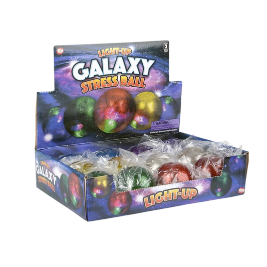 2.5" Light-Up Galaxy Squeeze Ball