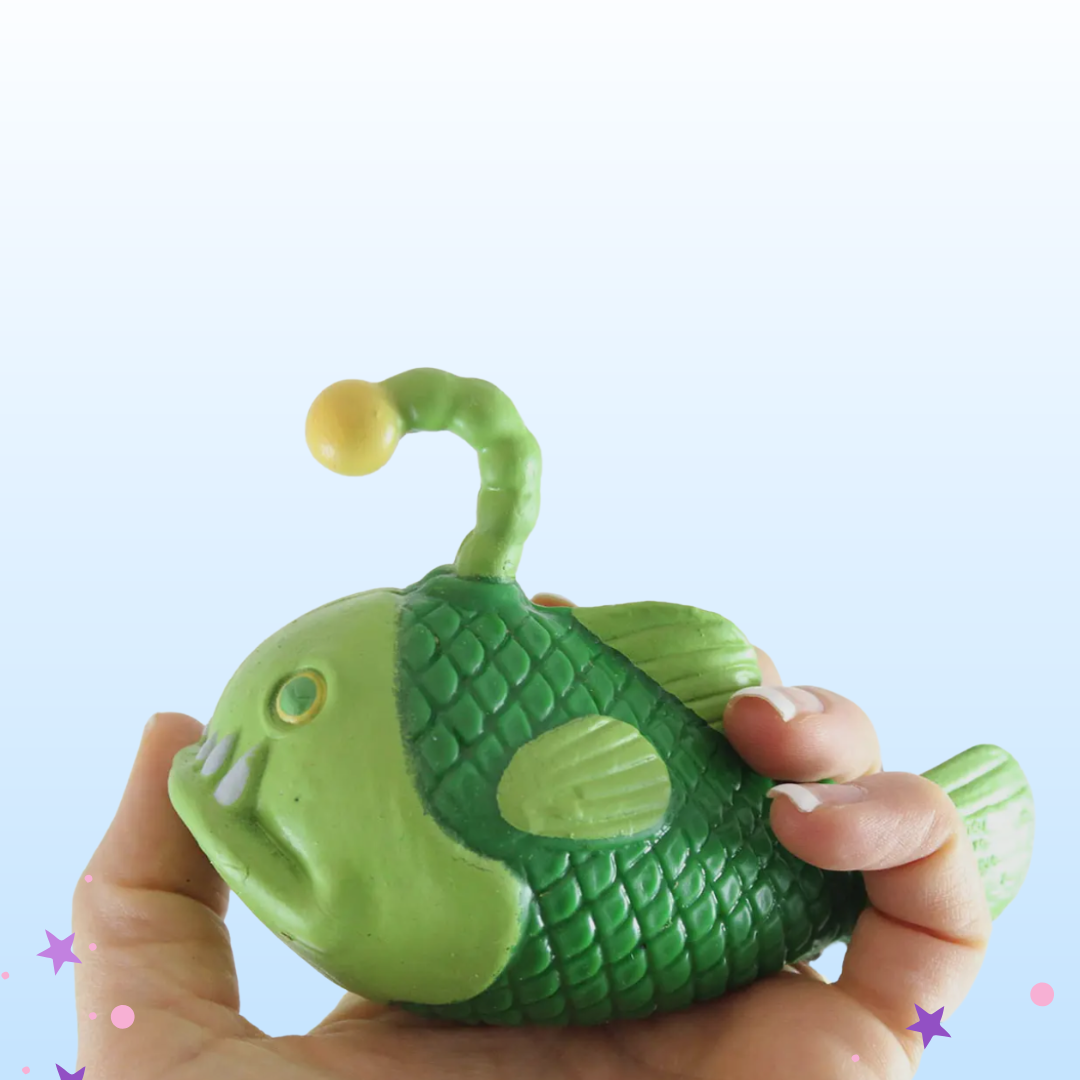 fidget box fish Angler Fish Crunchy Stretchy Fidget Sensory Toy