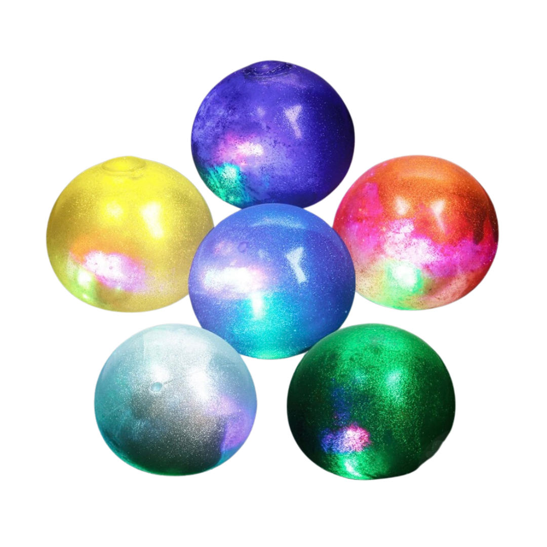 2.5" Light-Up Galaxy Squeeze Ball