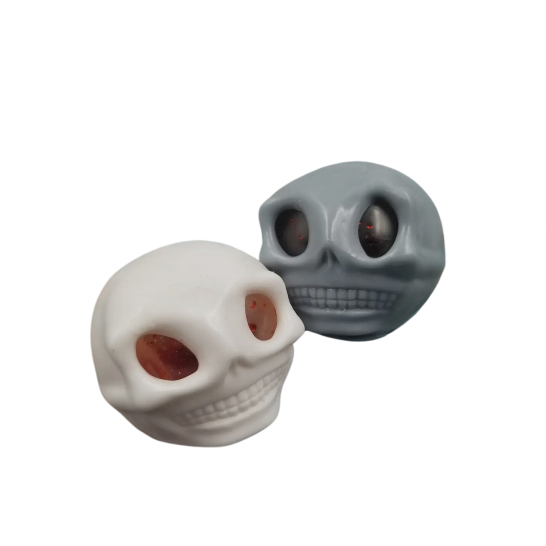 Squeeze Skull Fidget with Worms