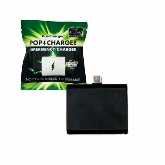 Pre-Charged Pop Charger for Android Micro USB-Emergency Charger