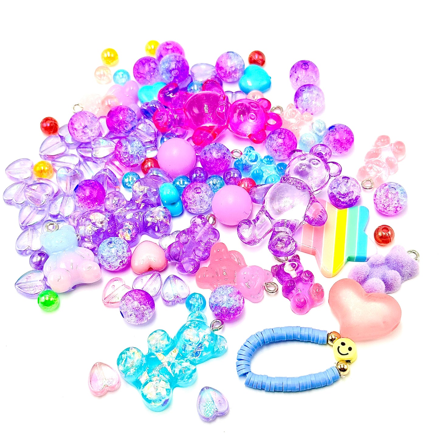 Gummy Bears and Hearts Charm Set